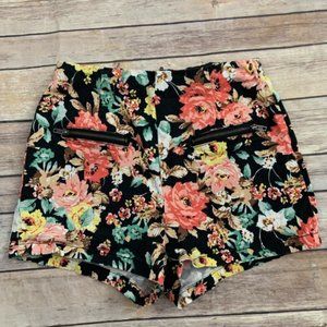 Floral extra short shorts